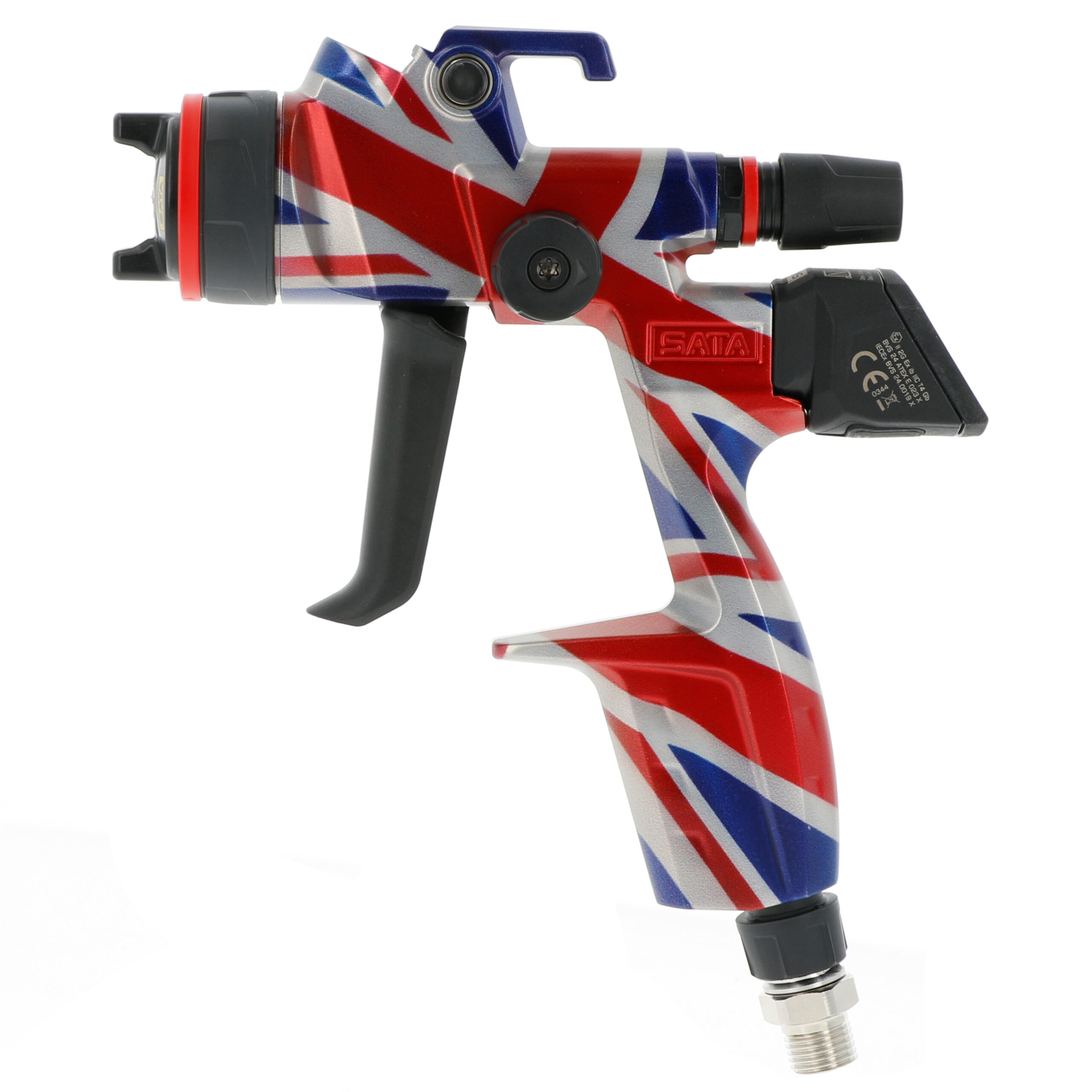 SATA jet X Pro Spray Gun with Adam X Digital Pro Gauge – 20 Years Union Jack Edition  – Superior Premium Cutting Edge Technology ***Due 10th July***
