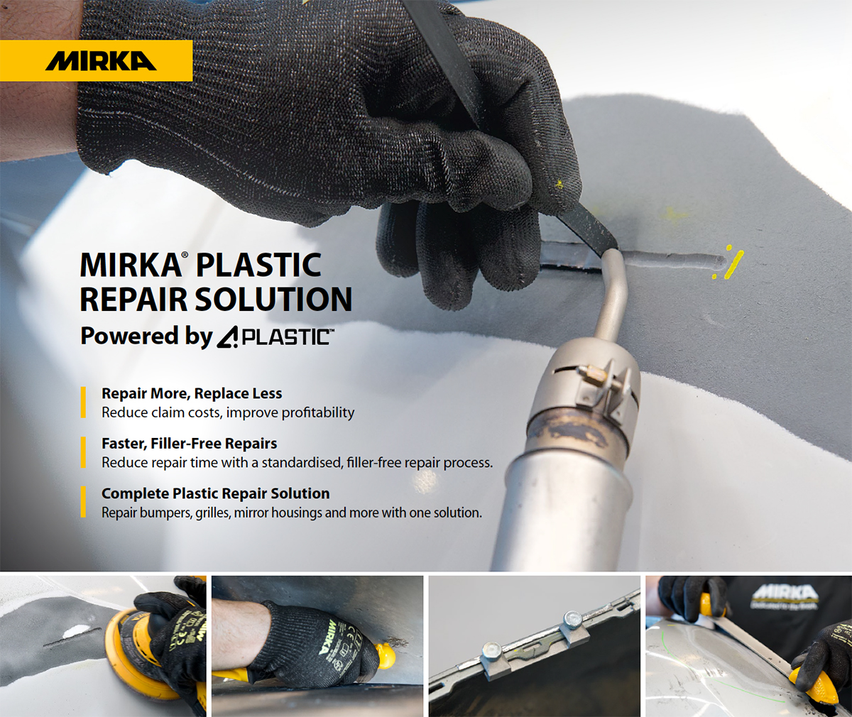 Mirka Plastic Repair Solution Kit with Carry Case (91951001PR)