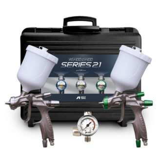 Iwata LS-400 Basecoat & WS-400 Clearcoat Series 2.1 Non-Digital Superior Spray Gun Kit