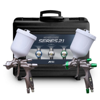 Iwata LS-400 Basecoat & WS-400 Clearcoat Series 2.1 Digital Superior Spray Gun Kit